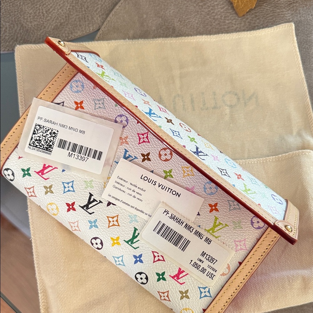 Louis Vuitton Multicolor Monogram Canvas Wallet Murakami